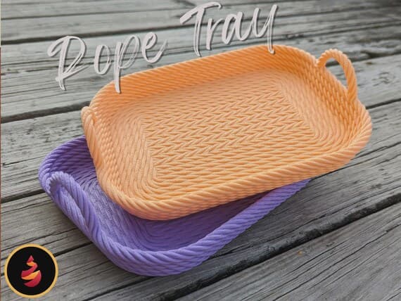 3D Printable Rope-Themed Home Decor Combo Pack – Tray, Pencil Cup, Rope Bowl, Remote Holder, Coasters & More thumbnail 6