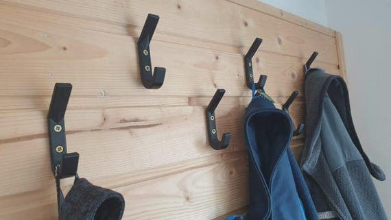 Coat Hook: Minimalist Wall Mount (Strong, Screw Mounted)