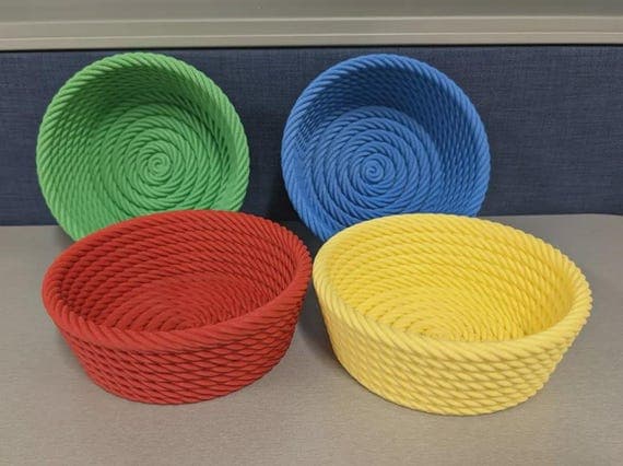 Spiral Rope Bowl 3D Model: Modern Minimalist Storage Design thumbnail 5