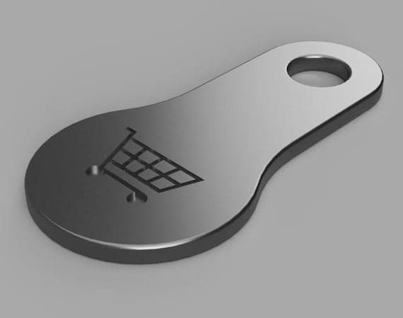Shopping Cart Coin Token: EU Compatible, Keychain Friendly