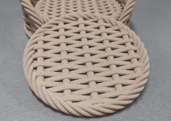 Woven Style Coaster: Decorative and Functional (Digital STL Download) thumbnail 3
