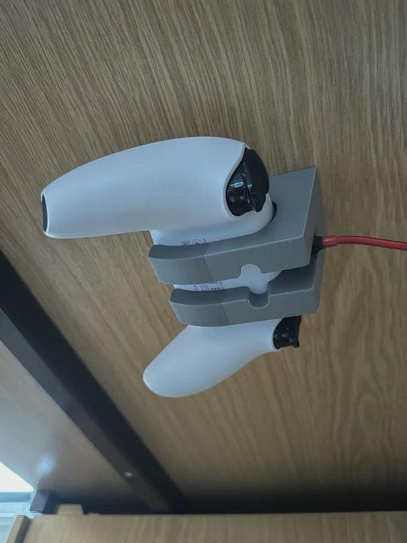 PS5 Controller Holder: Under Table Mount for Wired Controllers