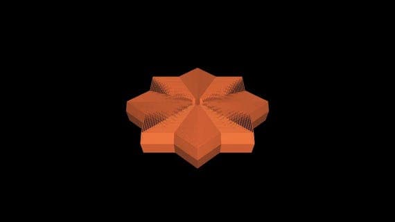 Desk Toy Fidget Star, Interlocking Rings (3D Printable STL File) thumbnail 4