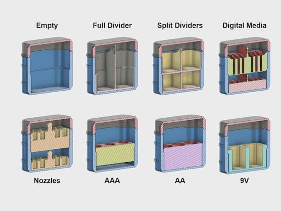 Organizer Case: Modular Storage for Batteries and Digital Media (Custom Inserts) thumbnail 4
