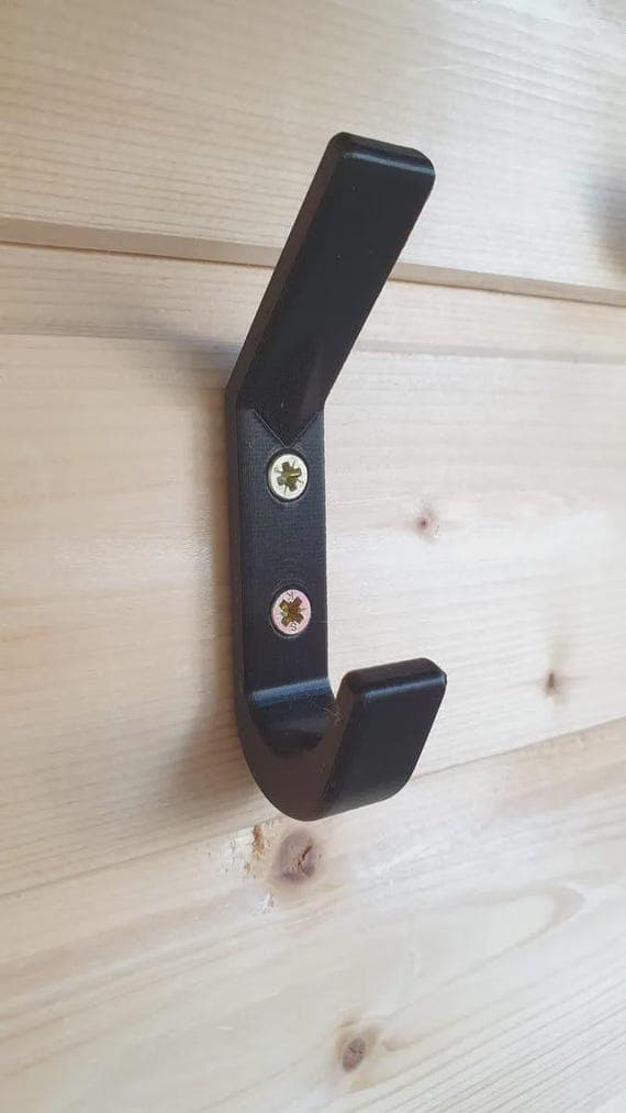 Coat Hook: Minimalist Wall Mount (Strong, Screw Mounted) thumbnail 3