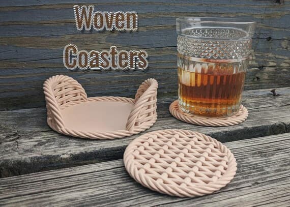 3D Printable Rope-Themed Home Decor Combo Pack – Tray, Pencil Cup, Rope Bowl, Remote Holder, Coasters & More thumbnail 3
